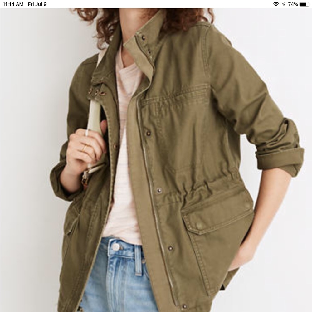 Madewell Canvas Dispatch Jacket olive green Small
